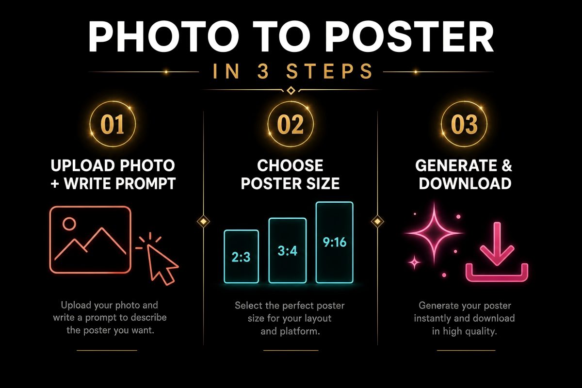 Photo to Poster in 3 Steps