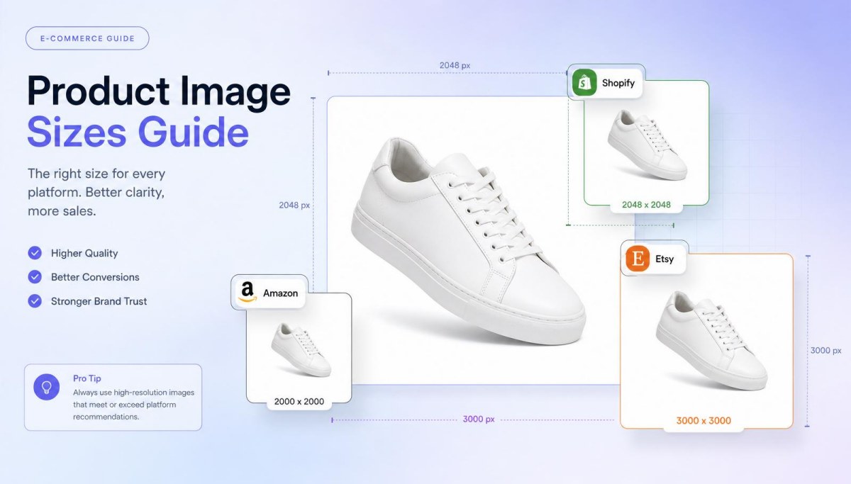 Product Image Size Guide for Amazon, Shopify & Etsy (2026)